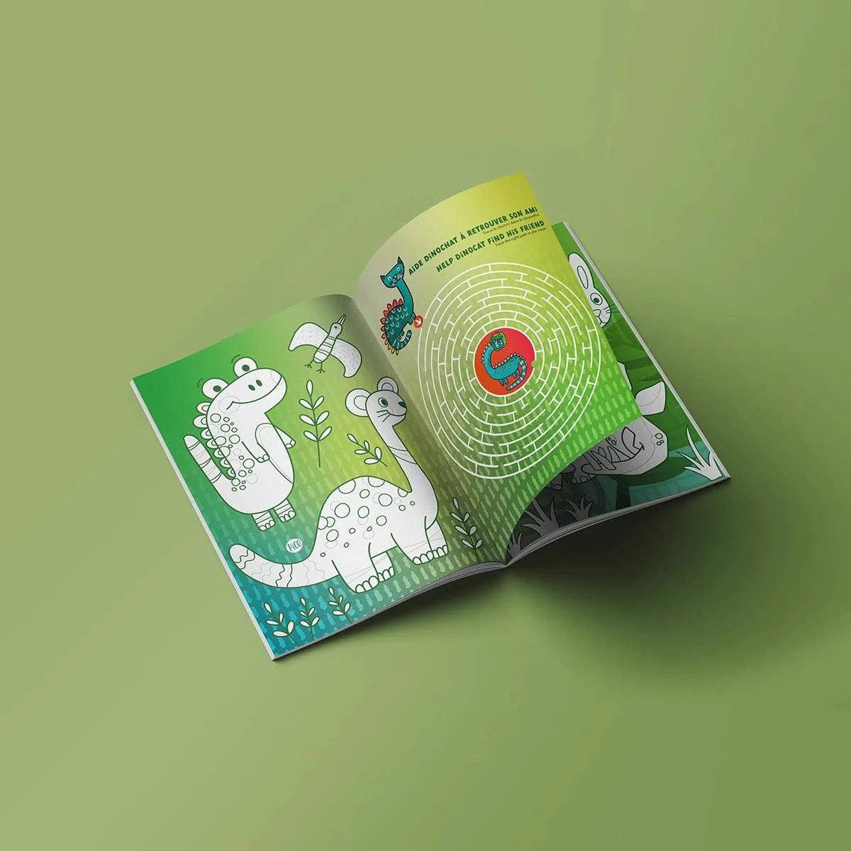 Livre de coloriage et de jeux - Dinos amis