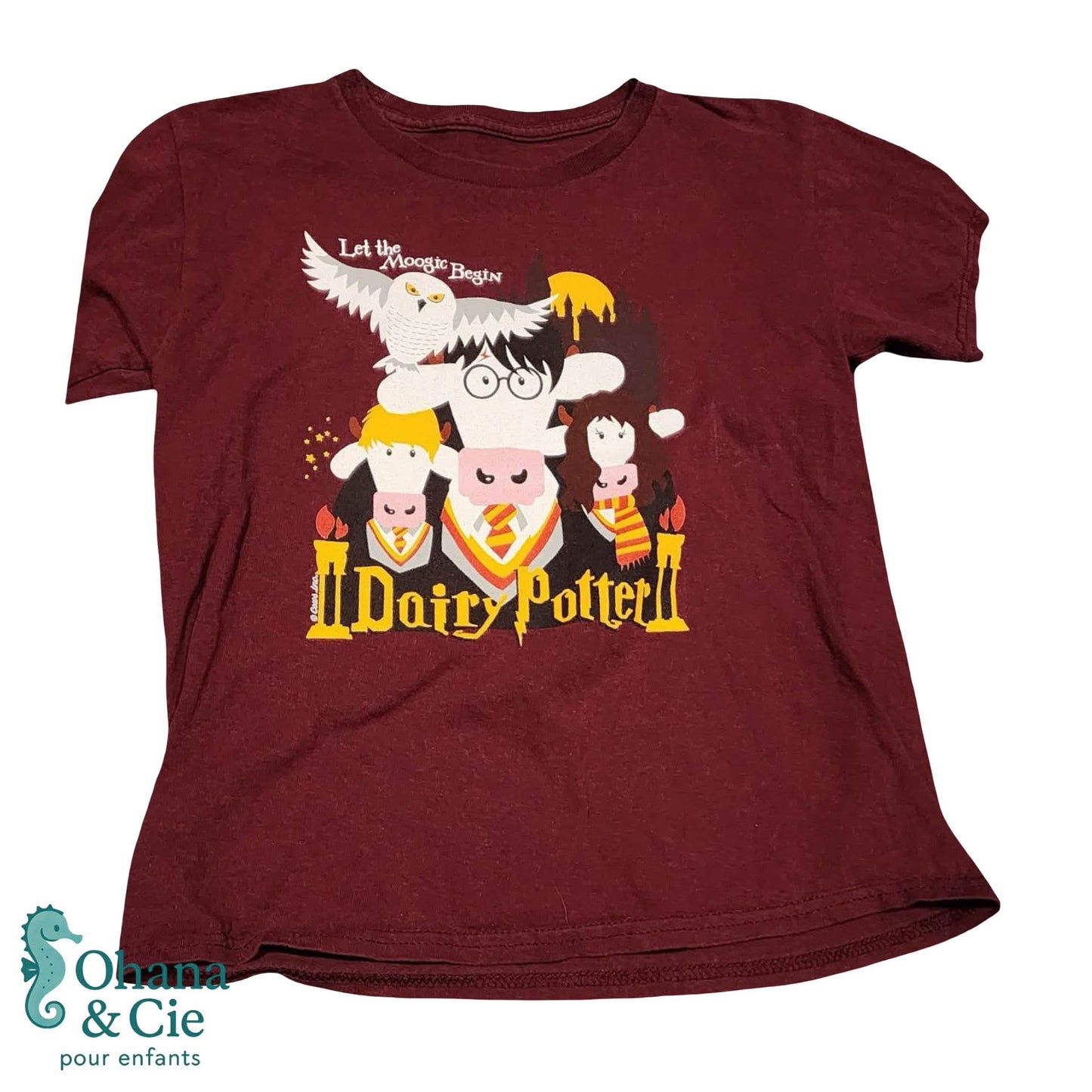 T-Shirt Too cute for moo! - 7/8T (small)