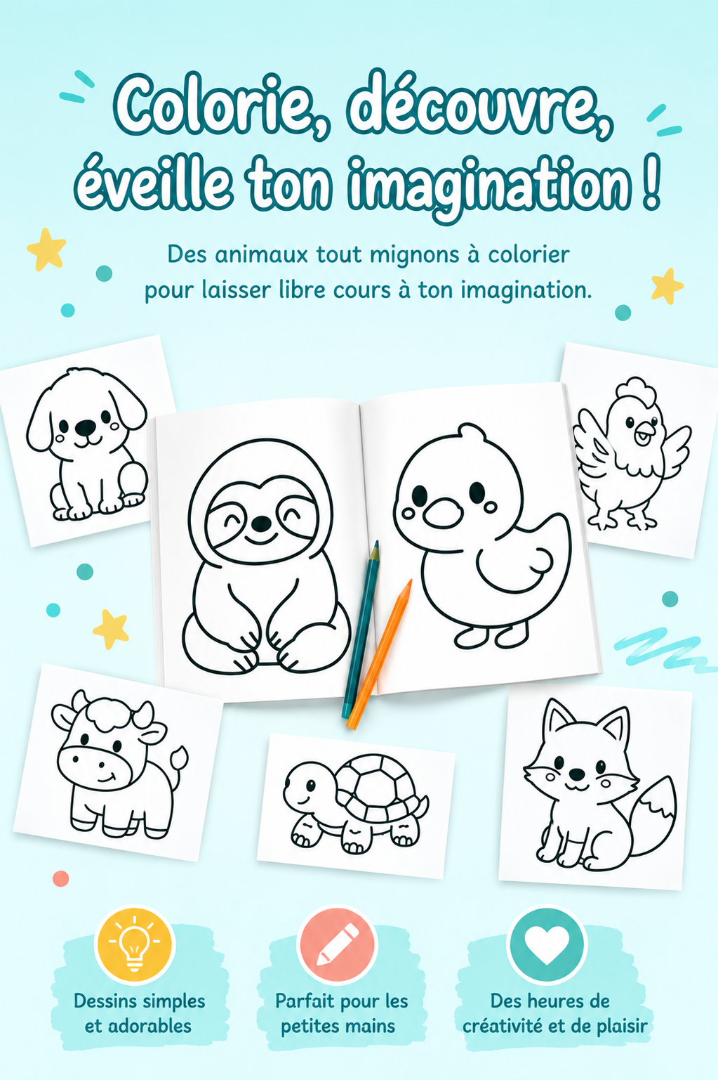 Livre de coloriage (Animaux) - Ohana & Cie. (copie physique)