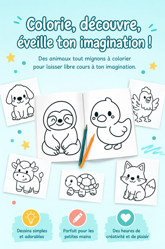 Livre de coloriage (Animaux) - Ohana & Cie. (copie physique)
