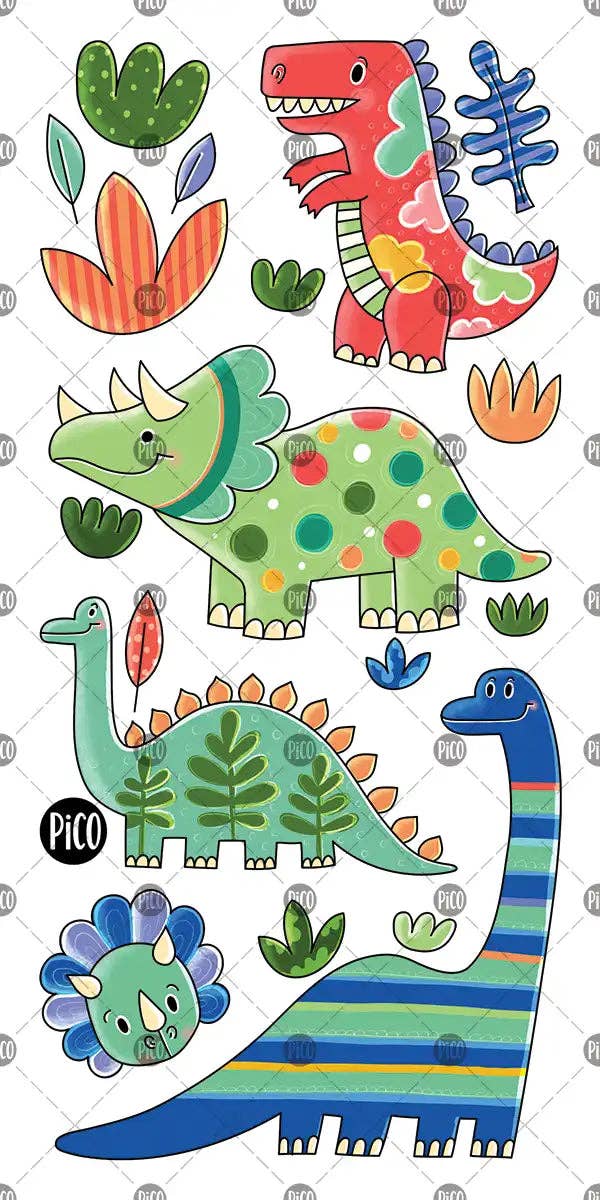 Les dinos colorés