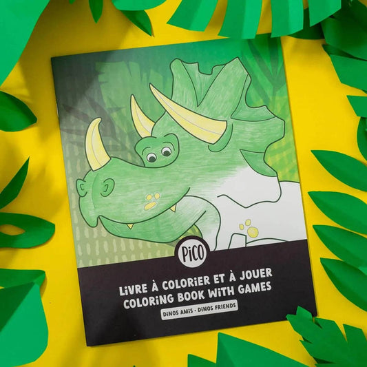 Livre de coloriage et de jeux - Dinos amis