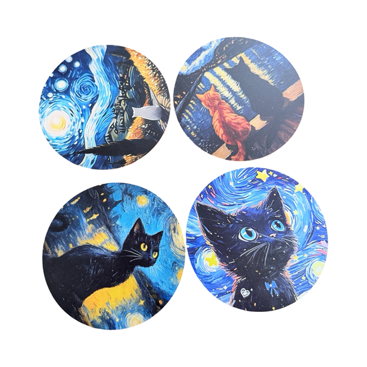 NEUF* Ensemble sous-verre - Chat