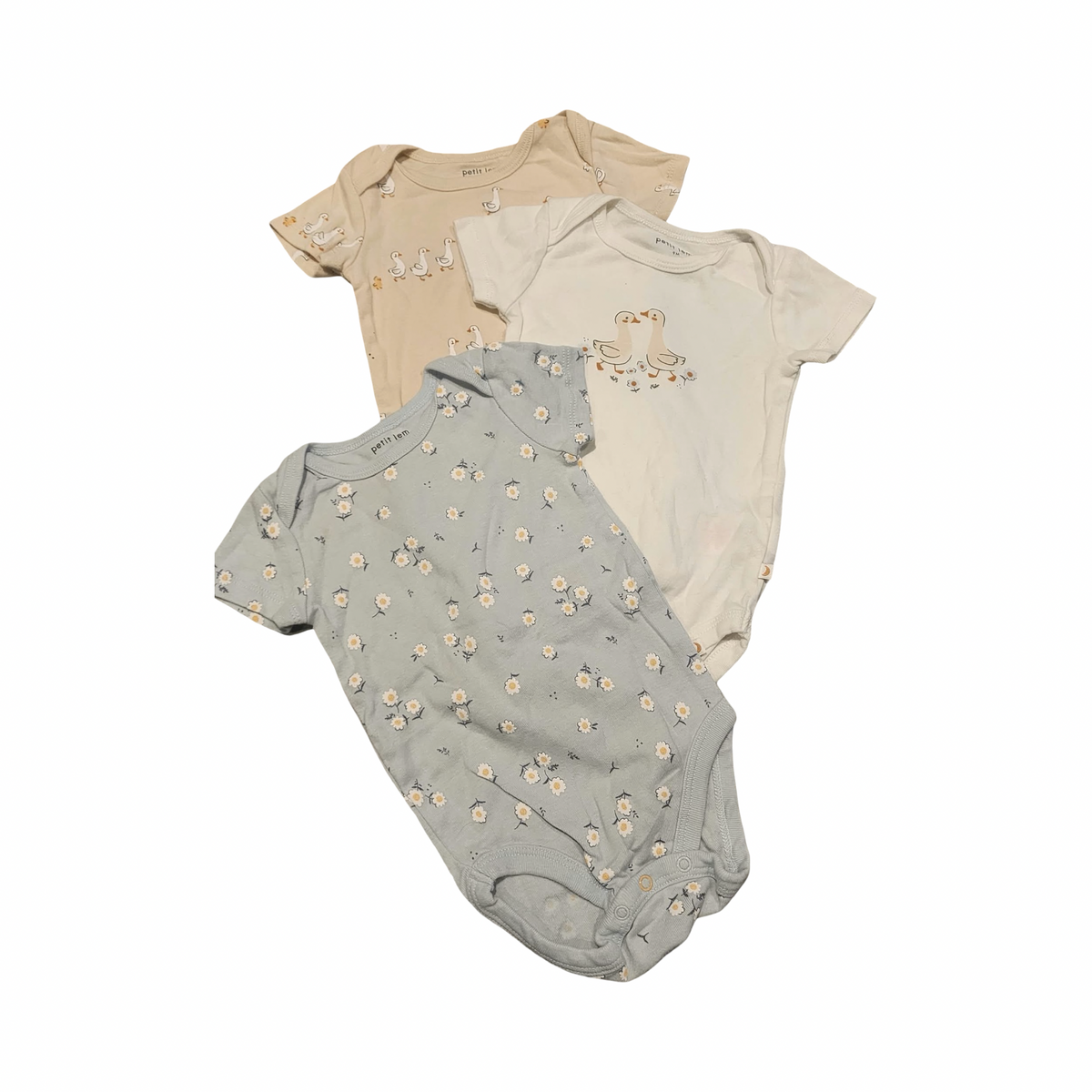 Petit Lem bodysuit trio - 9 months (NSE)
