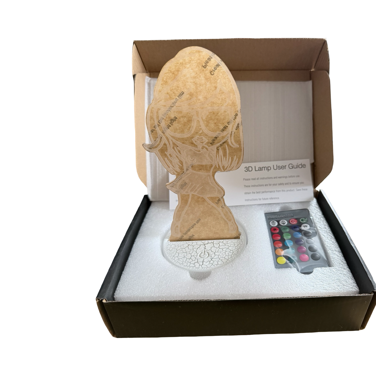 NEUF* Lampe LED 3D – Poupée à lunettes (style Poupée LOL)