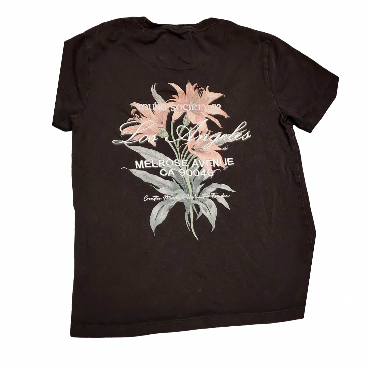 T-Shirt Denim & Flower - 9/10T
