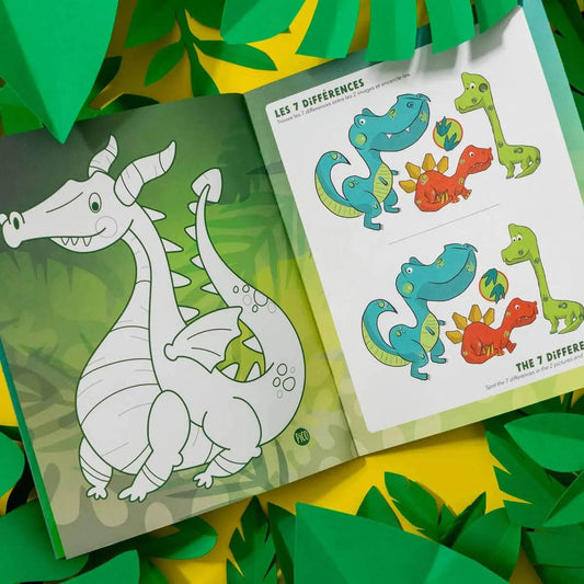 Livre de coloriage et de jeux - Dinos amis